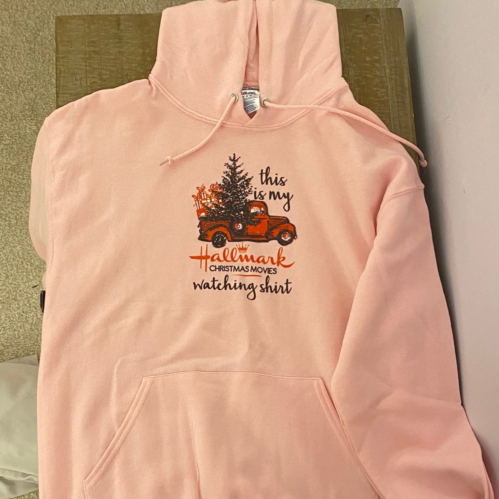 Hallmark Pink Holiday Watching Hoodie